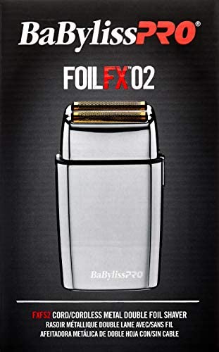 BaByliss PRO FoilFX02 Silver Metal Double Foil Shaver
