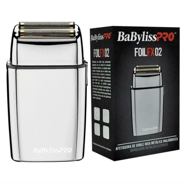 BaByliss PRO FoilFX02 Silver Metal Double Foil Shaver