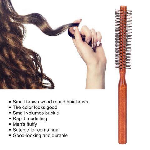 Styling Hair Brush Curling Roller Hairbrush Small Wood Brush